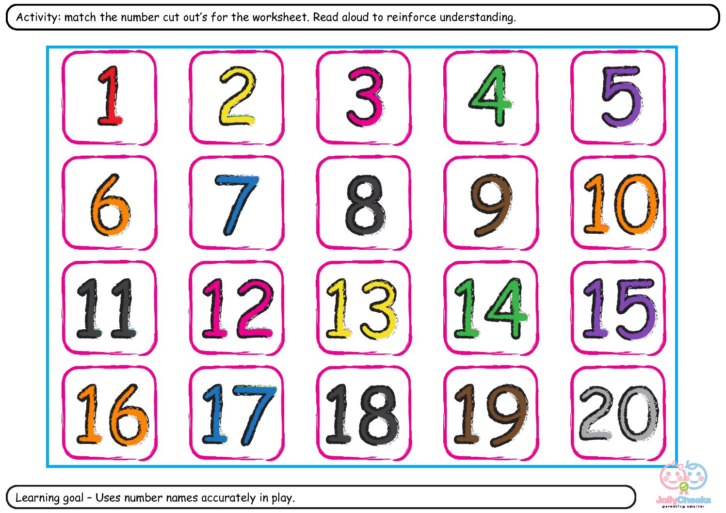 30-50M LG• Uses some number names accurately in play. | Jolly Cheeks ...