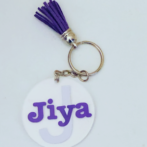 Personalised Glitter keyring