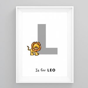 First Letter personalised wall art