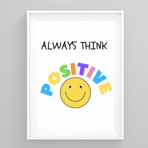 Think Positive Wall Art
